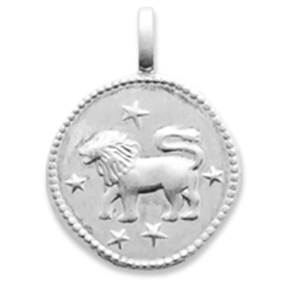 les trésors de lily Pendentif Argent 'Lion' argenté (rhodié) 16 mm [Q8189]
