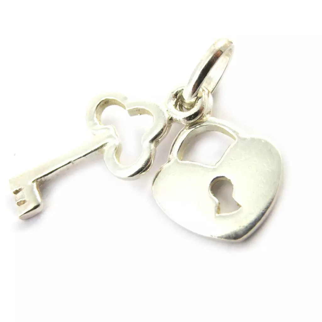 les trésors de lily Pendentif Argent 'Love Cadenas' blanc [M6993]