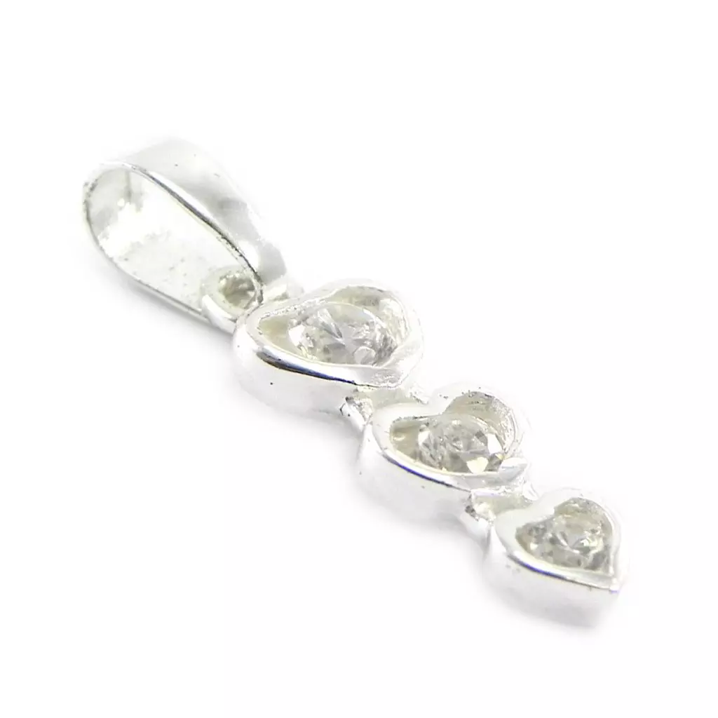 Les Trésors De Lily Pendentif Argent 'Love Câlin' Argenté 16x6 Mm [G1640]