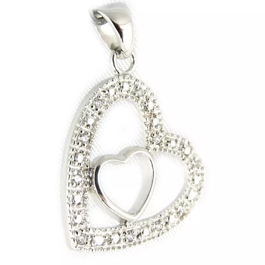 Les Trésors De Lily Pendentif Argent 'Love Cocoon' Blanc Argenté 20x20 Mm [B9417]