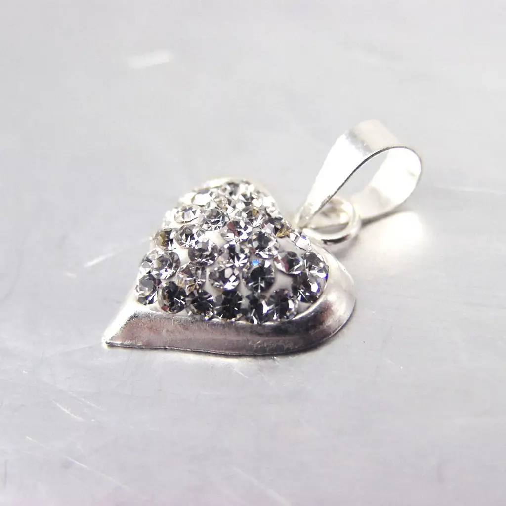 Les Trésors De Lily Pendentif Argent 'Love Cristal' Blanc [F6125]