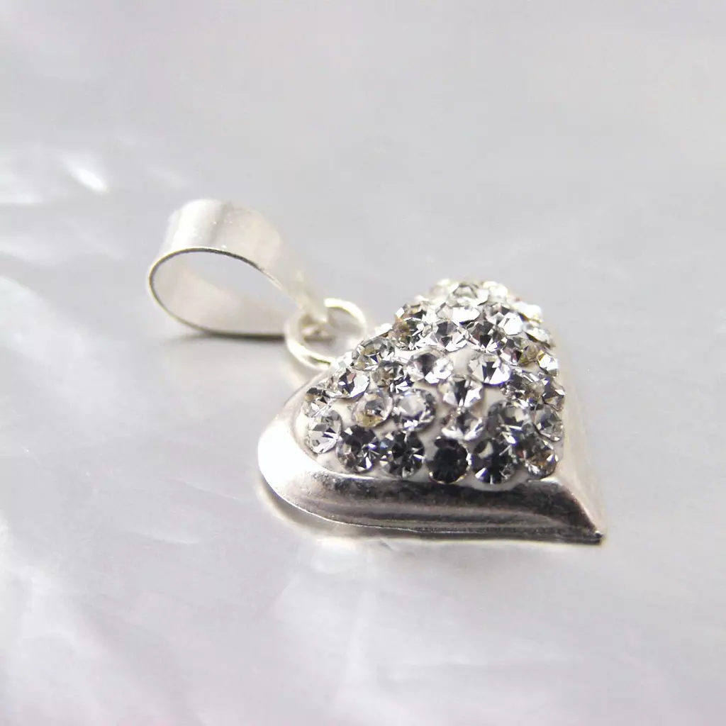 Les Trésors De Lily Pendentif Argent 'Love Cristal' Blanc [F6125]