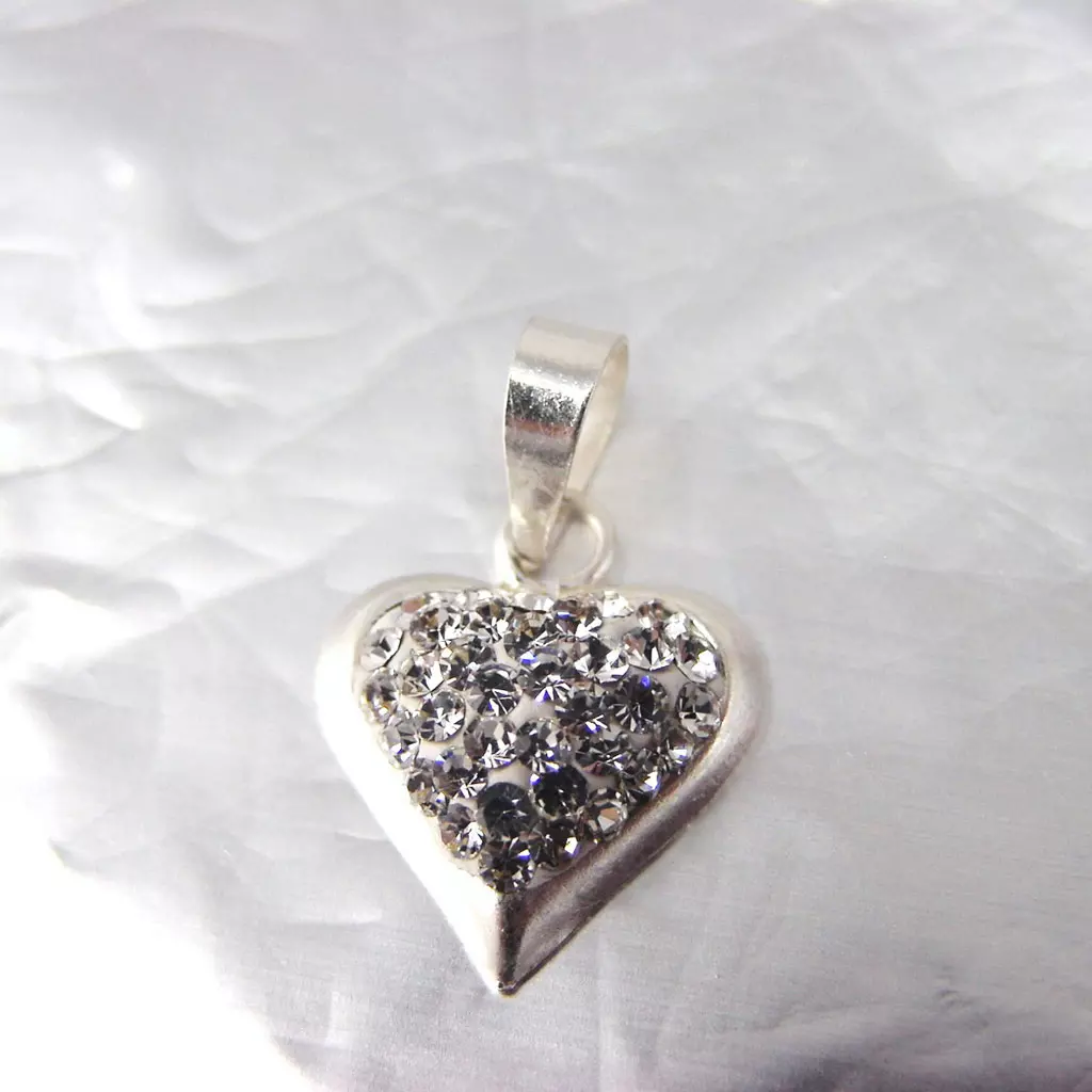 Les Trésors De Lily Pendentif Argent 'Love Cristal' Blanc [F6125]