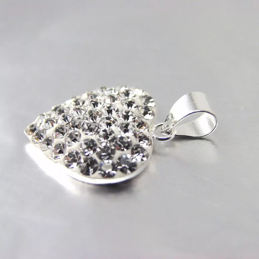 Les Trésors De Lily Pendentif Argent 'Love Cristal' Blanc [F6126]