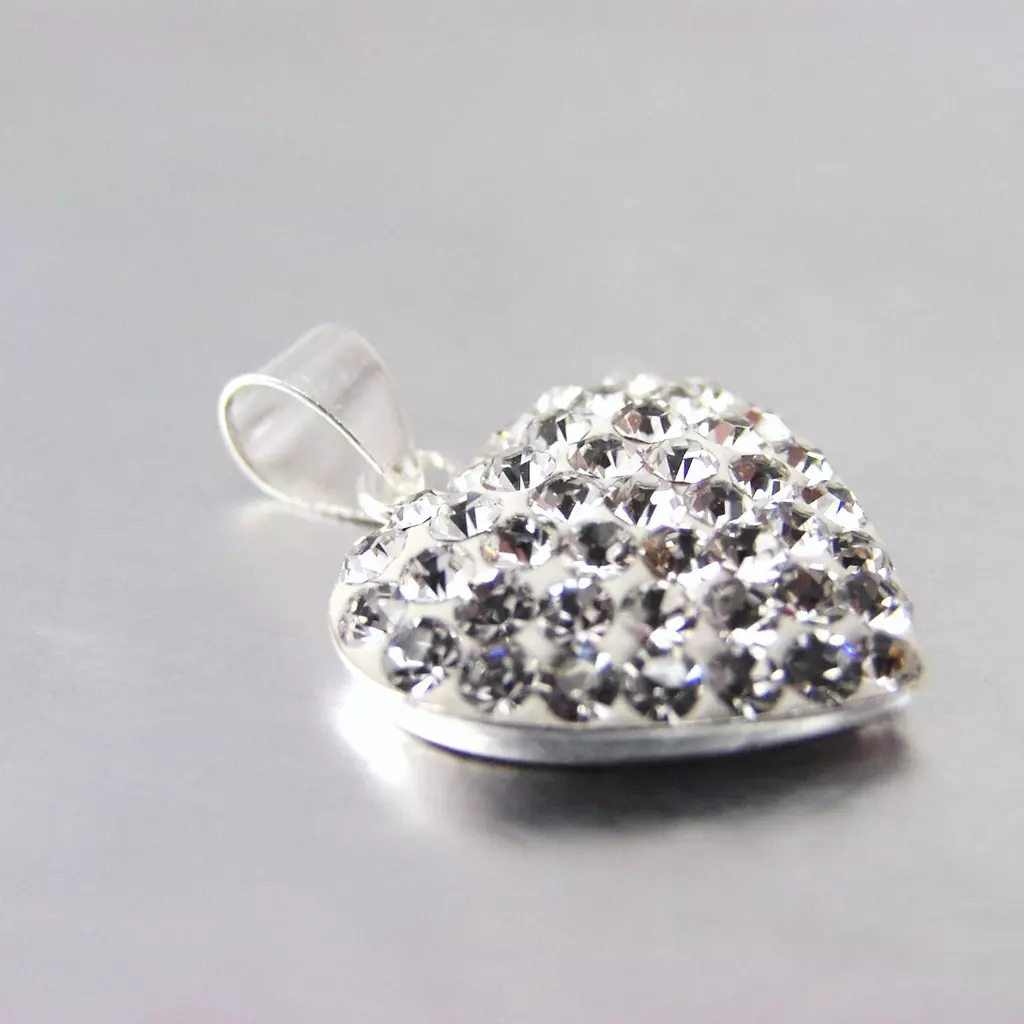Les Trésors De Lily Pendentif Argent 'Love Cristal' Blanc [F6126]
