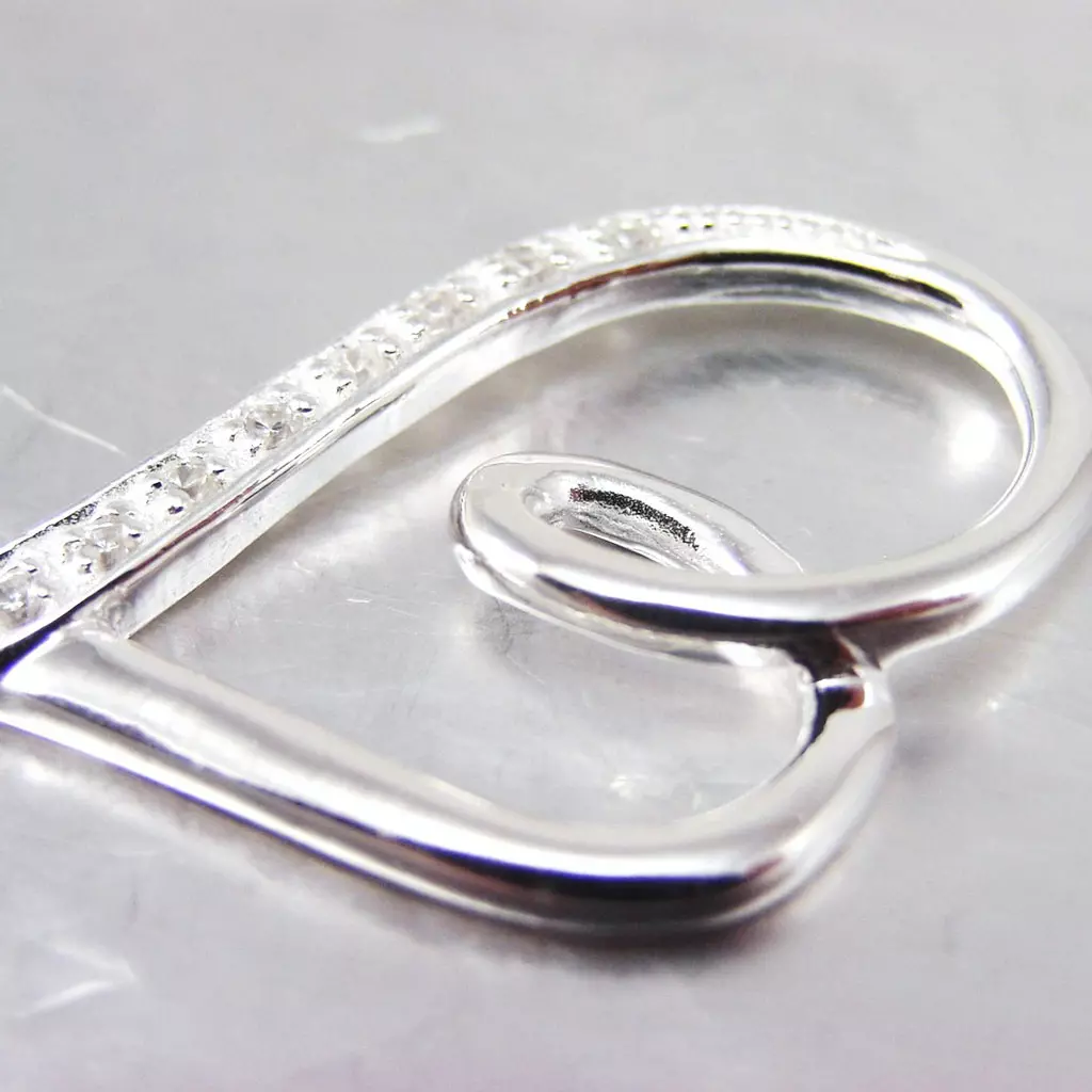 Les Trésors De Lily Pendentif Argent 'Love Cristal' Blanc [F6140]