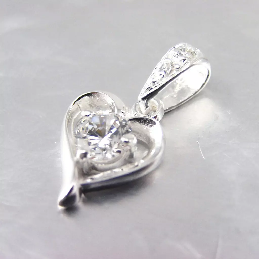 Les Trésors De Lily Pendentif Argent 'Love Cristal' Blanc [F6144]