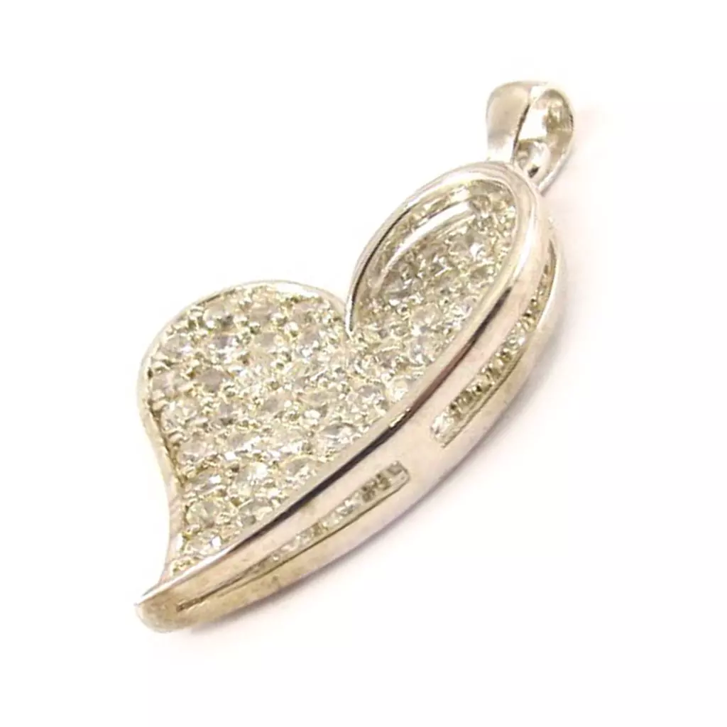 Les Trésors De Lily Pendentif Argent 'Love Diamonds' Blanc [D0450]