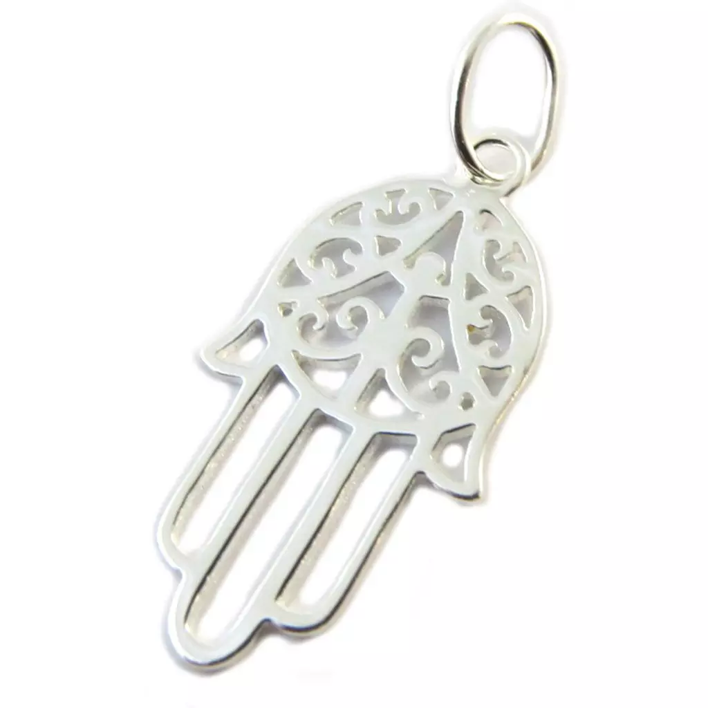 Les Trésors De Lily Pendentif Argent 'Main De Fatma' Argenté 20x12 Mm [P2354]