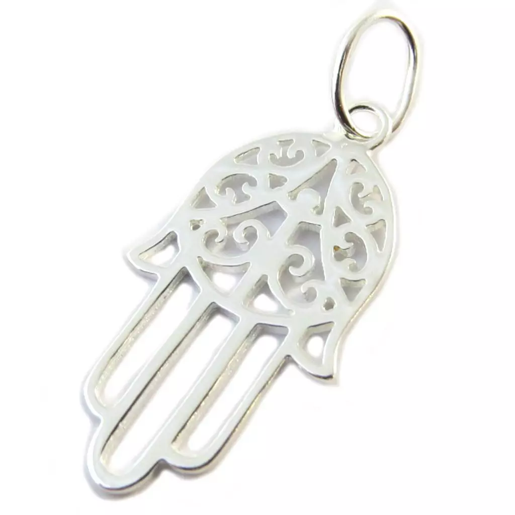 Les Trésors De Lily Pendentif Argent 'Main De Fatma' Argenté 20x12 Mm [P2354]