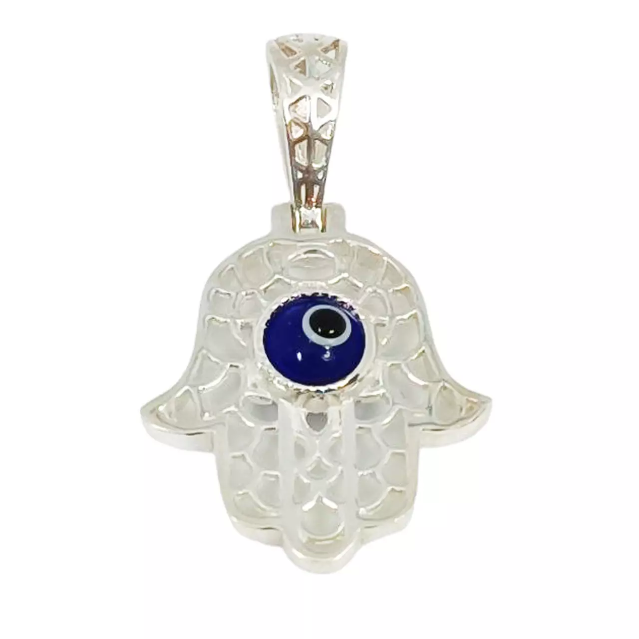les trésors de lily Pendentif Argent 'Main Fatma' blanc argenté vieilli 15x15 mm [R9501]