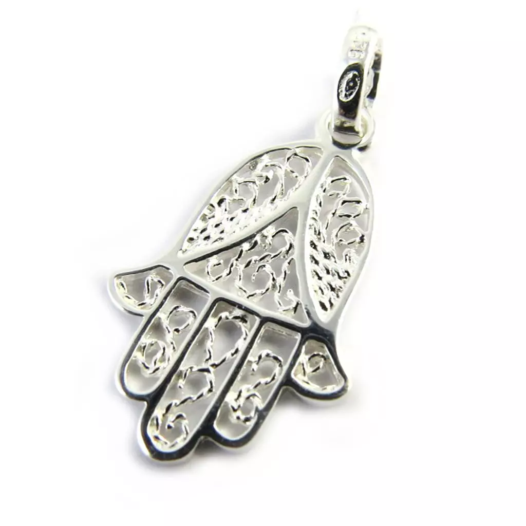 les trésors de lily Pendentif Argent 'Main Fatma' [M6933]