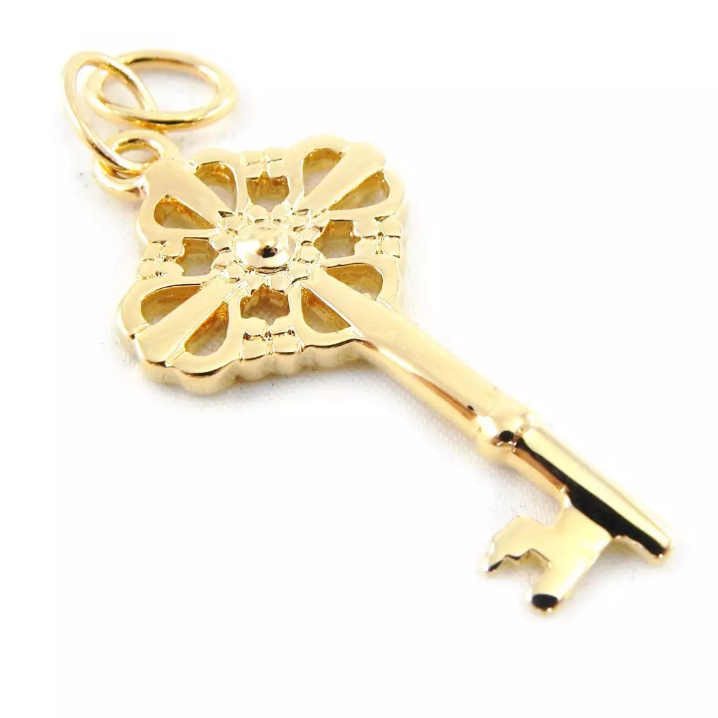 les trésors de lily Pendentif 'Clé des Possibles' Plaqué Or 40x19 mm [B9587]