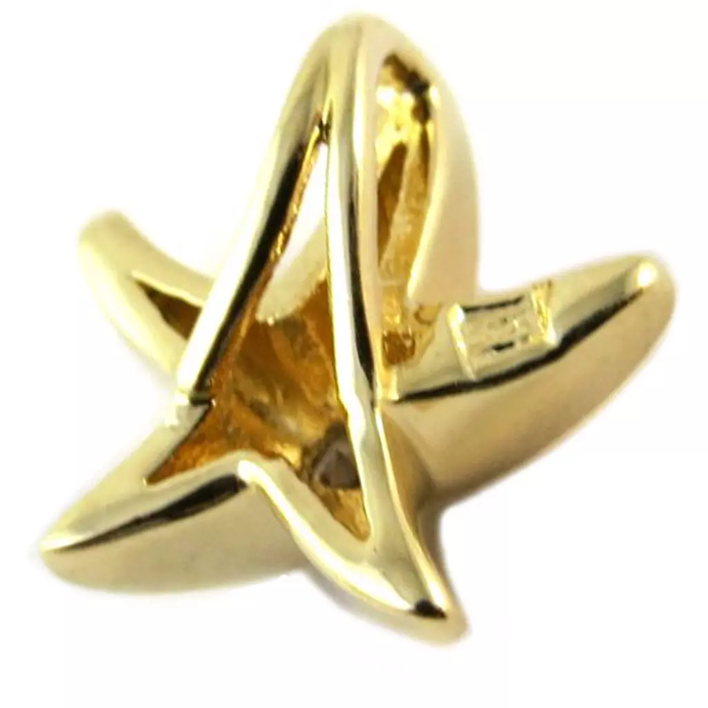 Les Trésors De Lily Pendentif 'Etoile Des Mers' Blanc Doré 11x10 Mm [P1170]