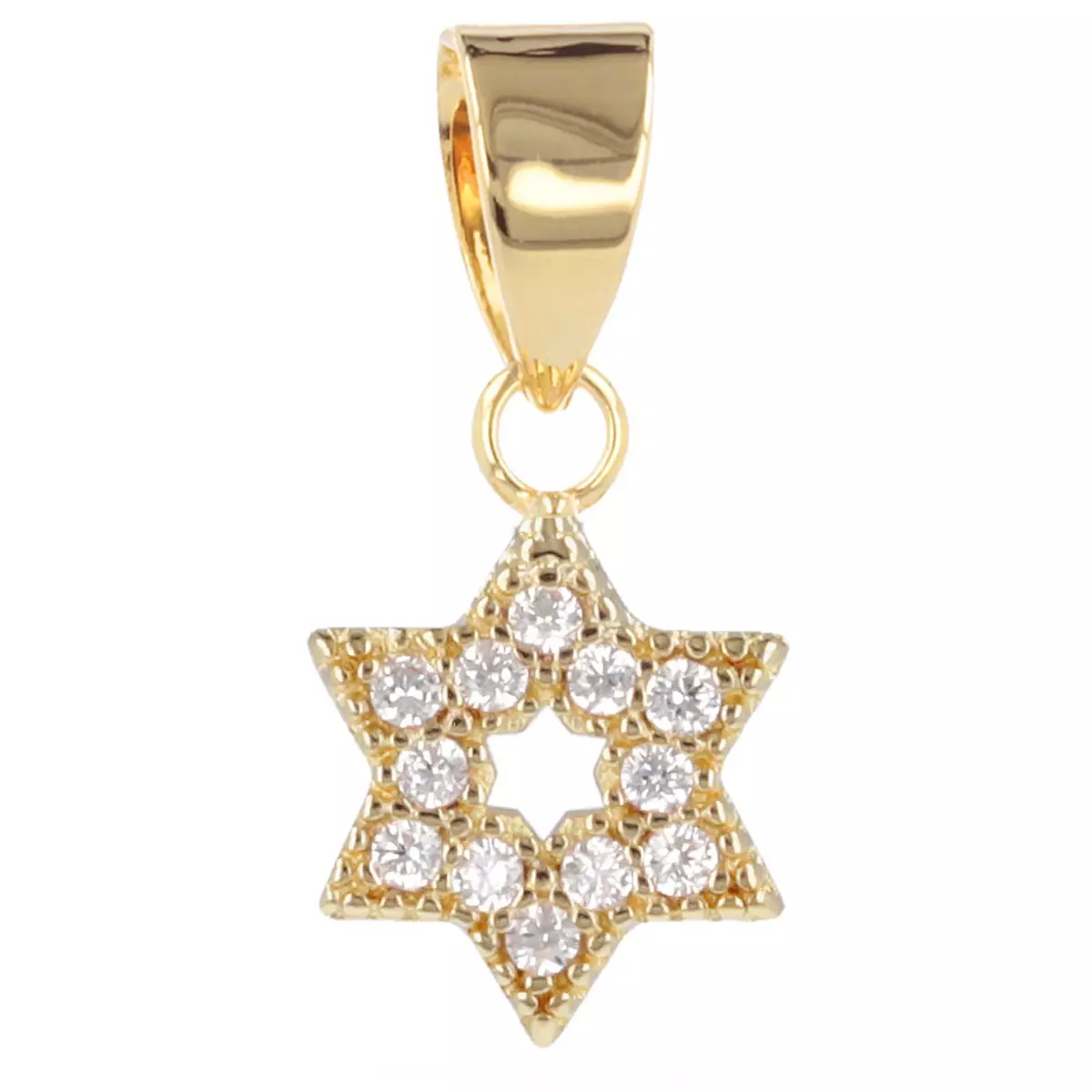 les trésors de lily Pendentif 'Etoiles' blanc doré 7x7 mm [Q2678]