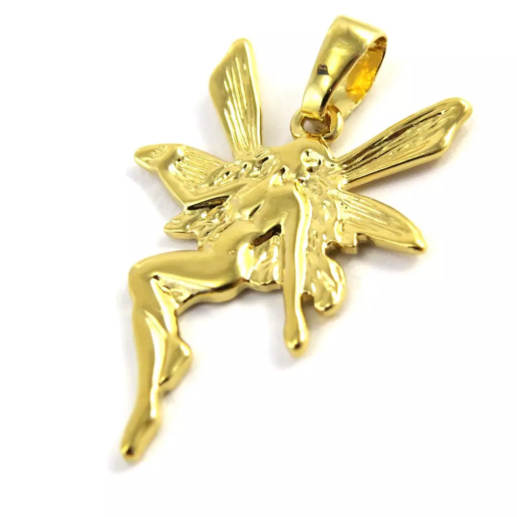 Les Trésors De Lily Pendentif 'Fée Clochette' Blanc Doré [M6902]