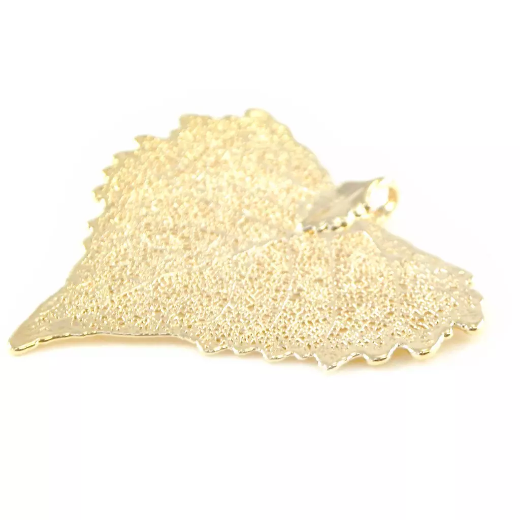 Les Trésors De Lily Pendentif 'Feuille Magnifica' Plaqué Or [F6814]