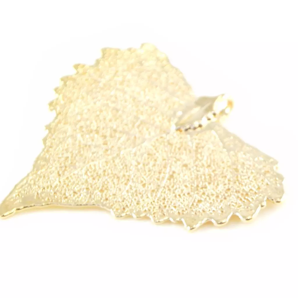 Les Trésors De Lily Pendentif 'Feuille Magnifica' Plaqué Or [F6814]