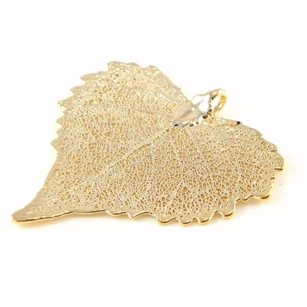Les Trésors De Lily Pendentif 'Feuille Magnifica' Plaqué Or [F6814]
