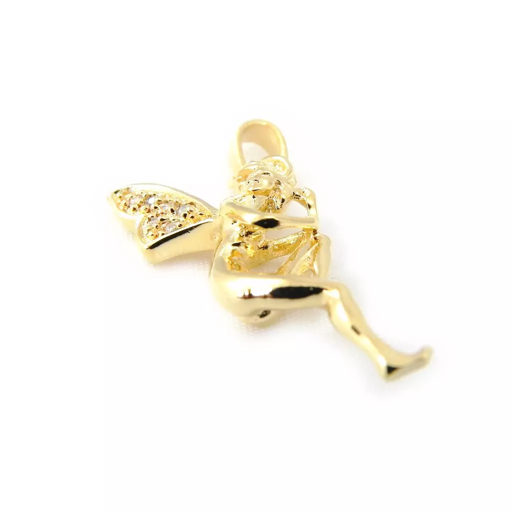 Les Trésors De Lily Pendentif 'Jolie Fée' Doré 25x15 Mm [G1629]