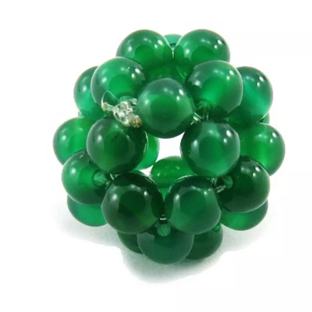 les trésors de lily Pendentif 'Mineralia' vert 14 mm [J5319]