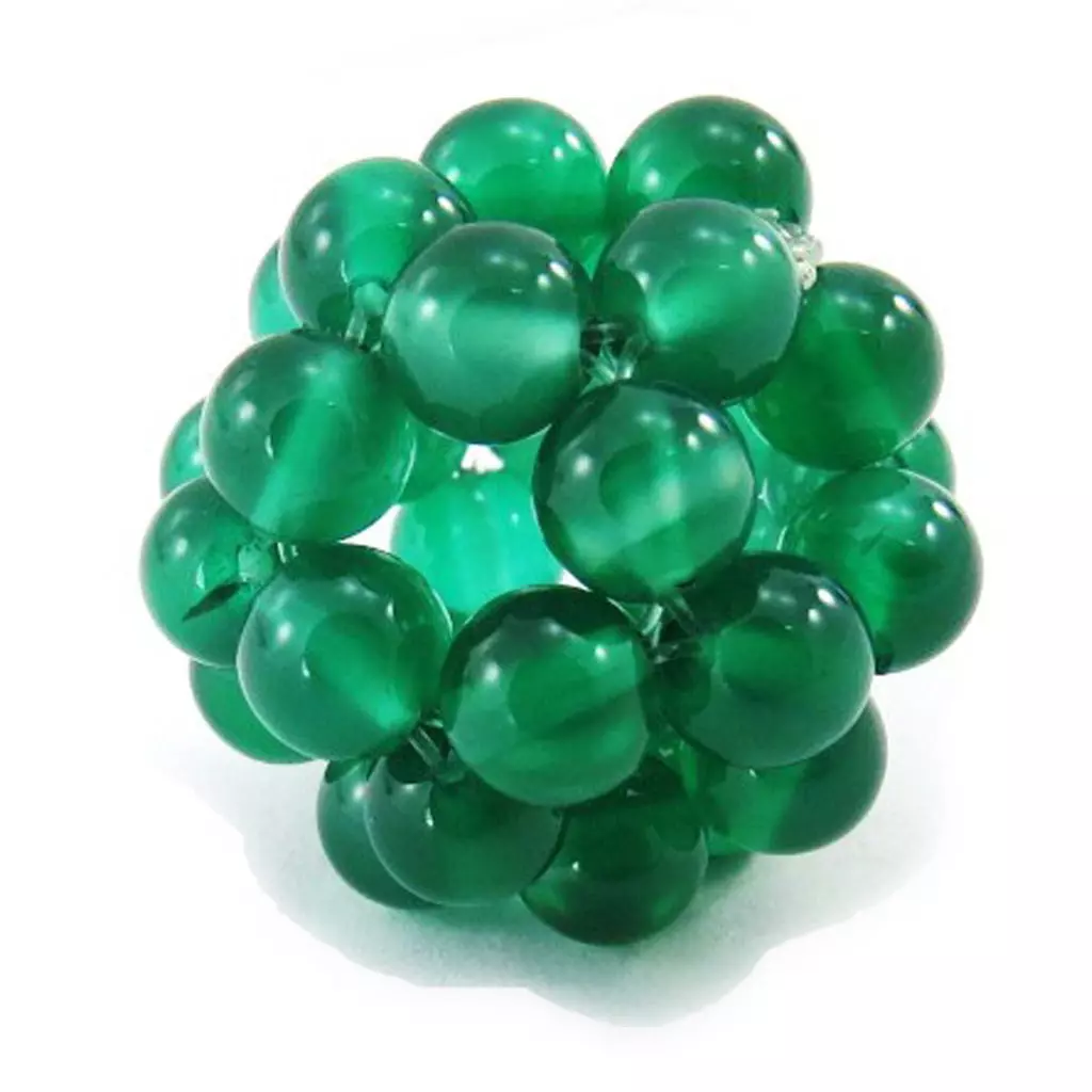 les trésors de lily Pendentif 'Mineralia' vert 16 mm [J5320]