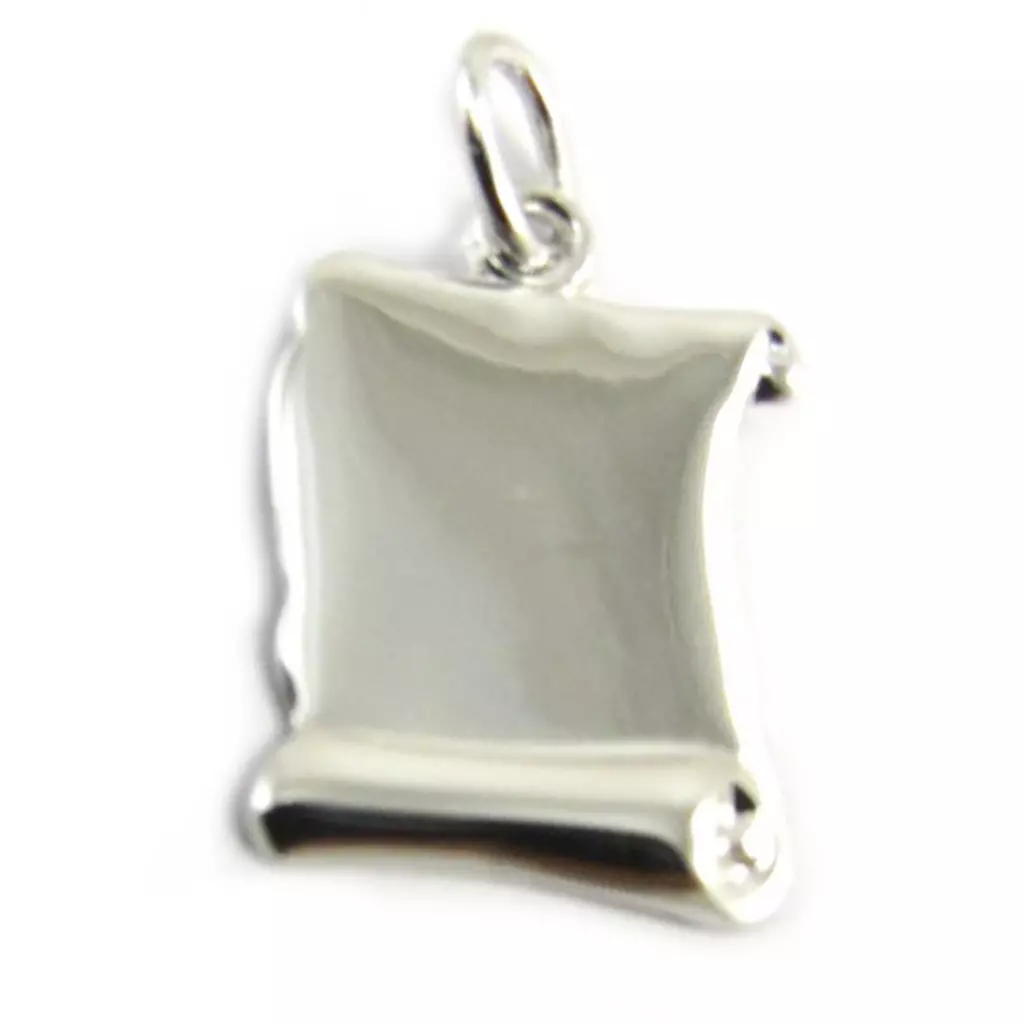 Les Trésors De Lily Pendentif 'Parchemin' Rhodié (Or 9 Carats) [M0927]