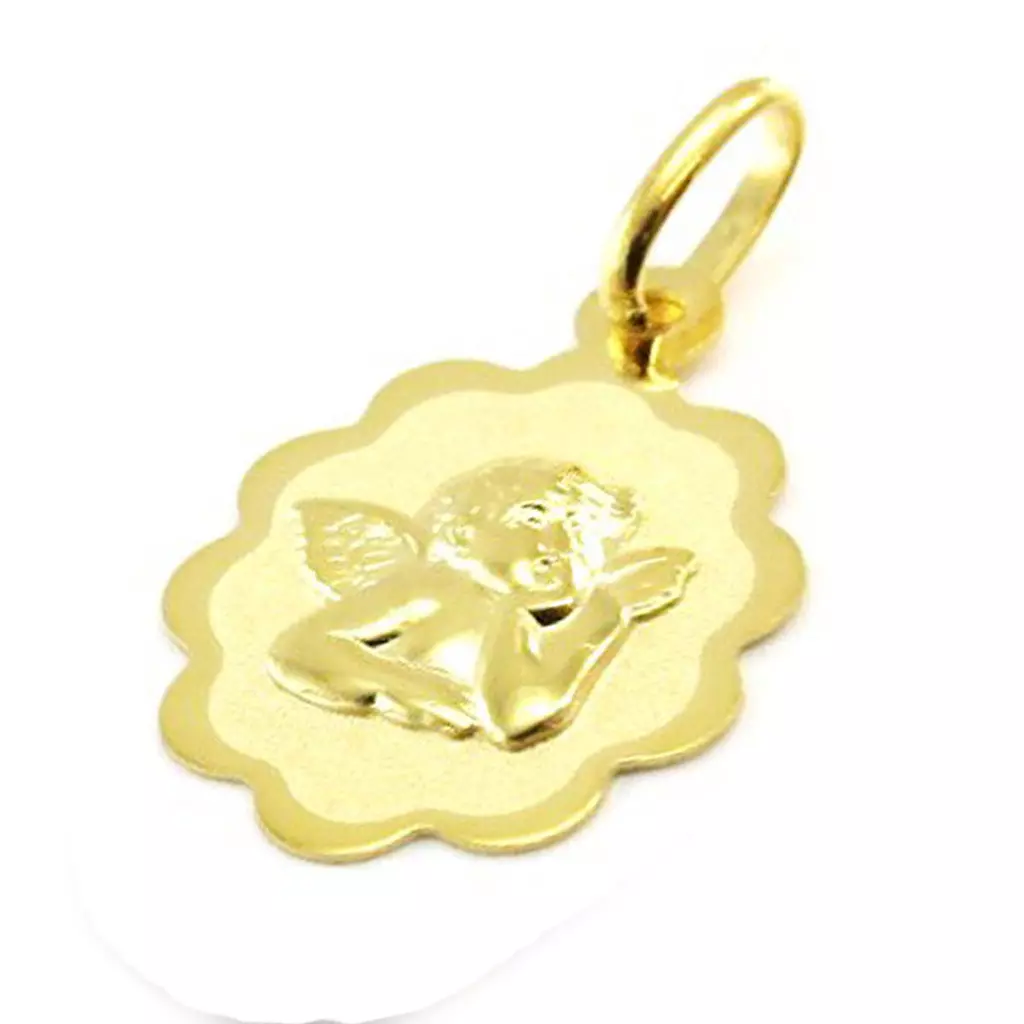Les Trésors De Lily Pendentif 'Petit Ange' (Or 9 Carats) 22X13 MM [J0410]