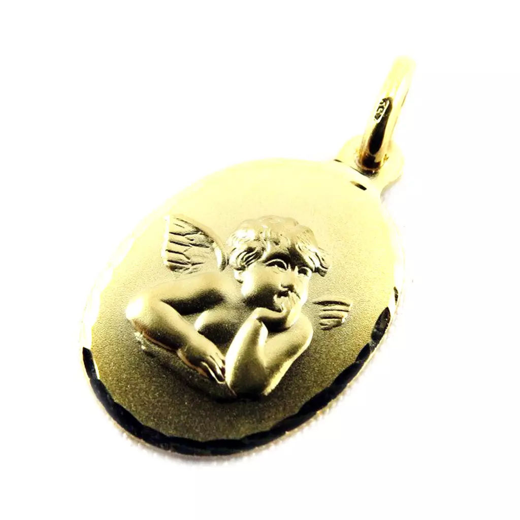 les trésors de lily Pendentif 'Petit Ange' (Or 9 carats) [J4006]