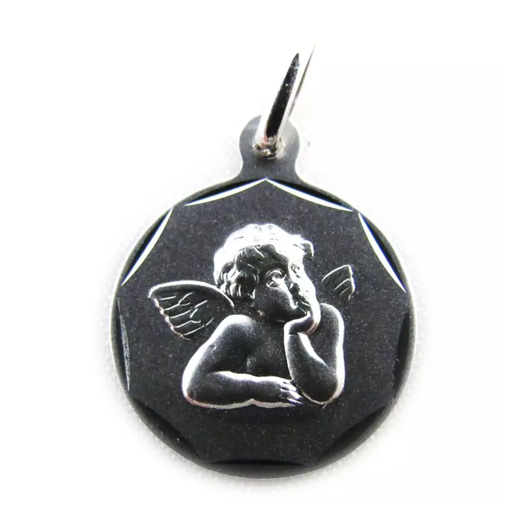 Les Trésors De Lily Pendentif 'Petit Ange' Rhodié (Or 9 Carats) [J4013]