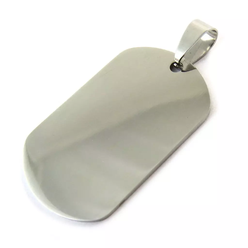 Les Trésors De Lily Pendentif 'Plaque Américaine' Acier 35x24 Mm [N6341]