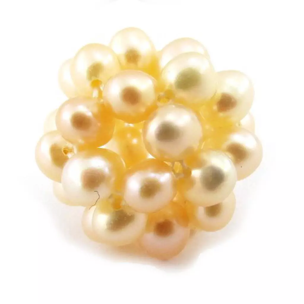 les trésors de lily Pendentif 'Tourbillon de Perles' nacré rosé 14 mm [J5323]