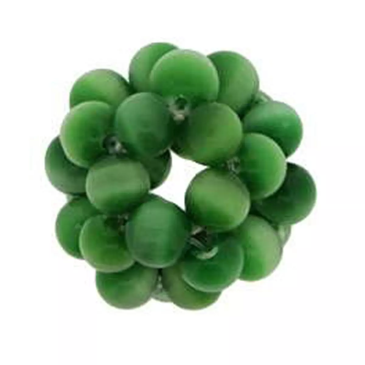 les trésors de lily Pendentif 'Tourbillon de Perles' oeil de chat vert 16 mm [R1727]