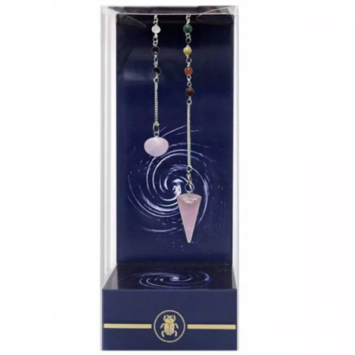 Les Trésors De Lily Pendule 'Mineralia' Chakra (quart Rose Multi Pierres) [J4818]