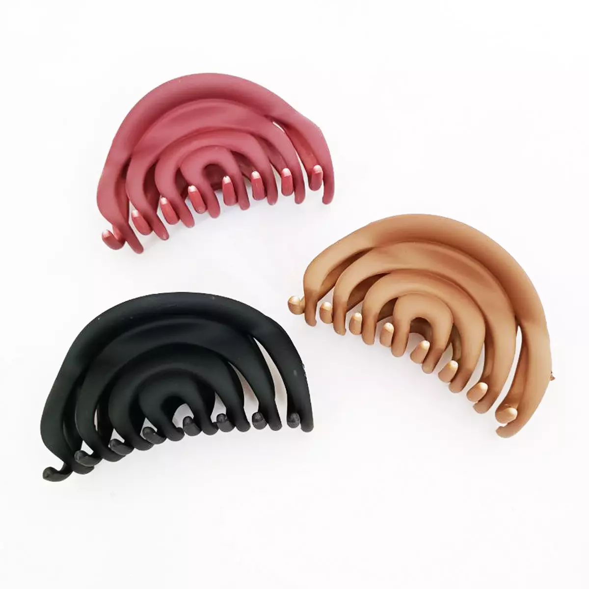 les trésors de lily Pince cheveux 'Coloriage' marron café 95x50 mm [R7264]