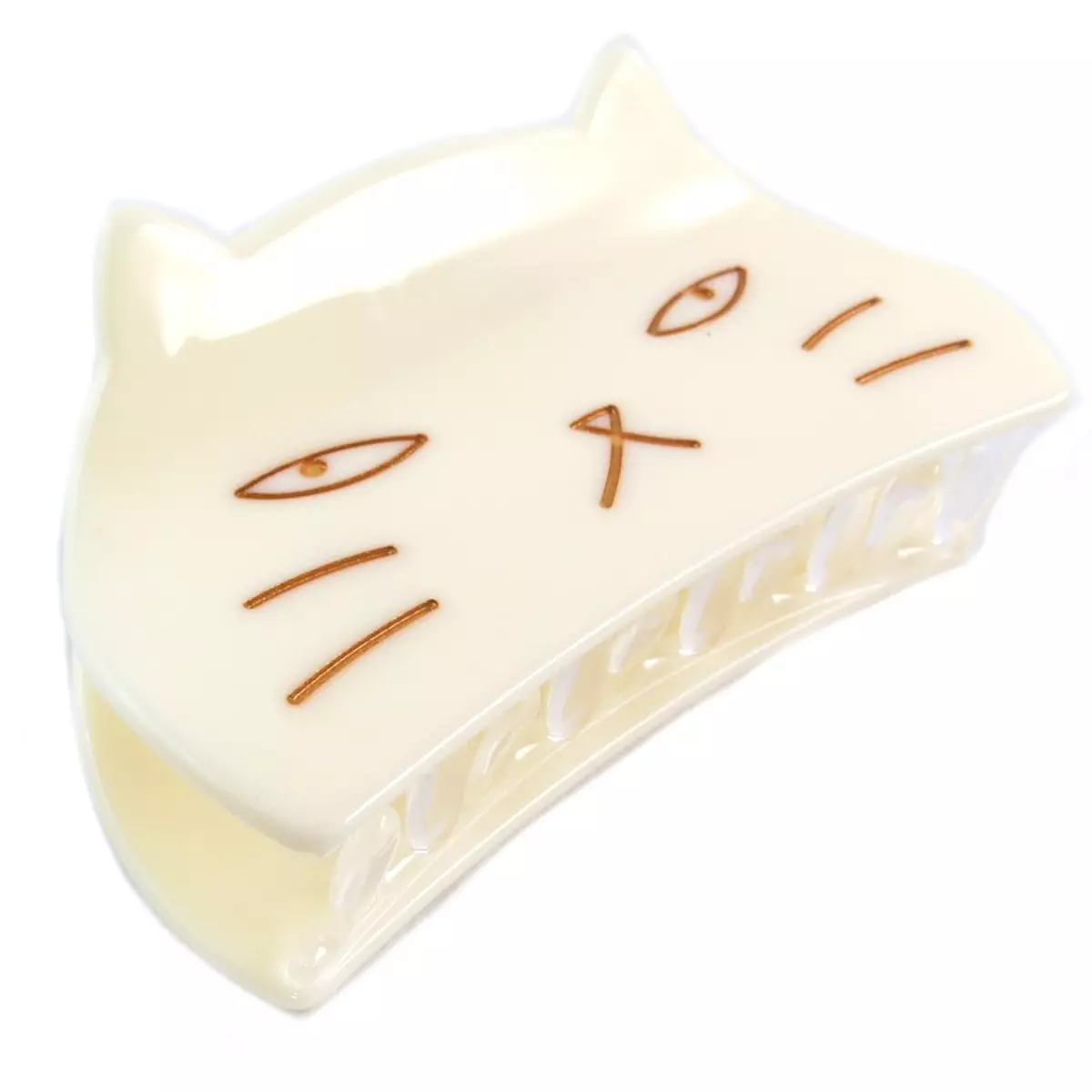 les trésors de lily Pince crabe créateur 'Les Chats' beige 80x40x25 mm [Q0011]