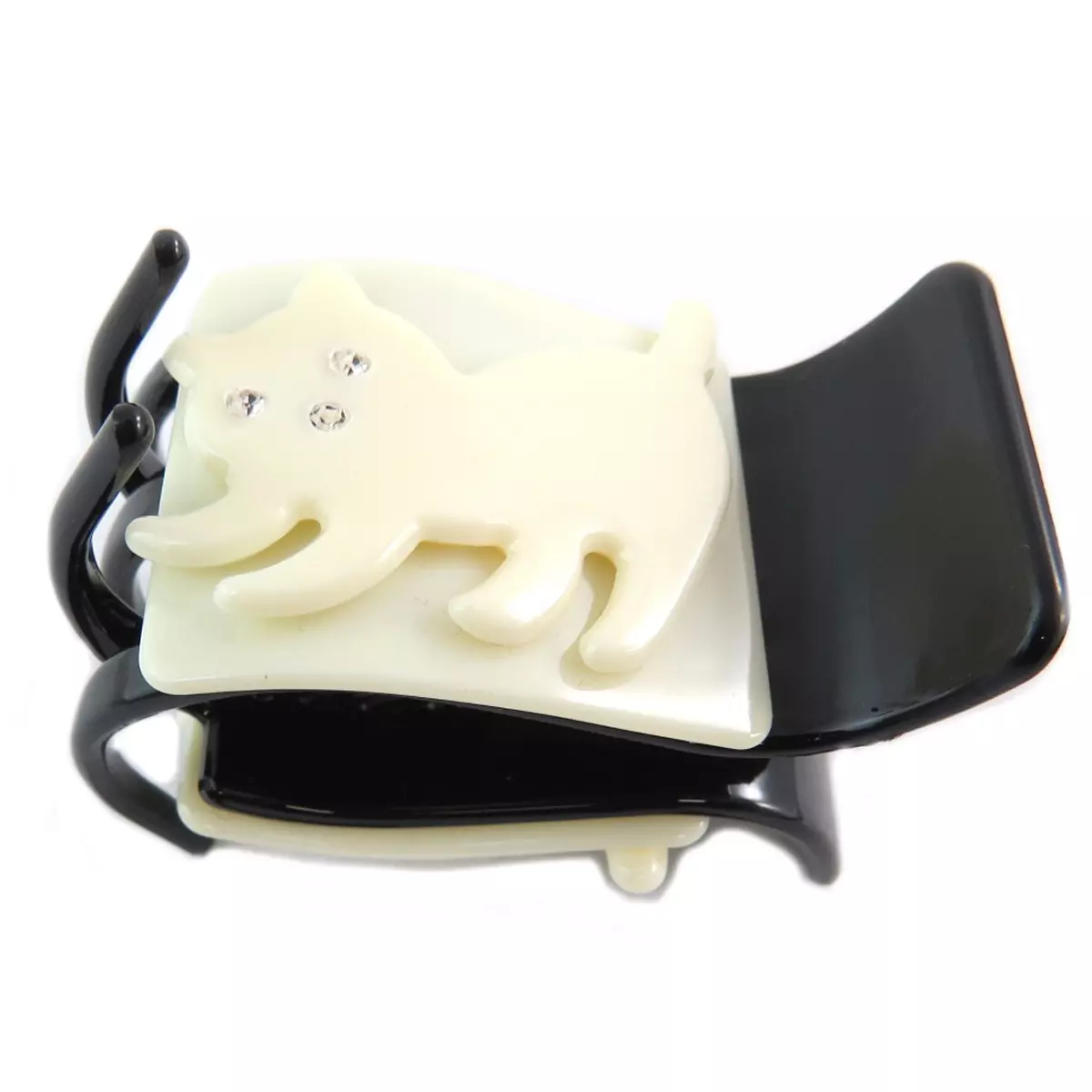 Les Trésors De Lily Pince Crabe Créateur 'Les Chats' Beige Noir 55x40x30 Mm [Q0046]