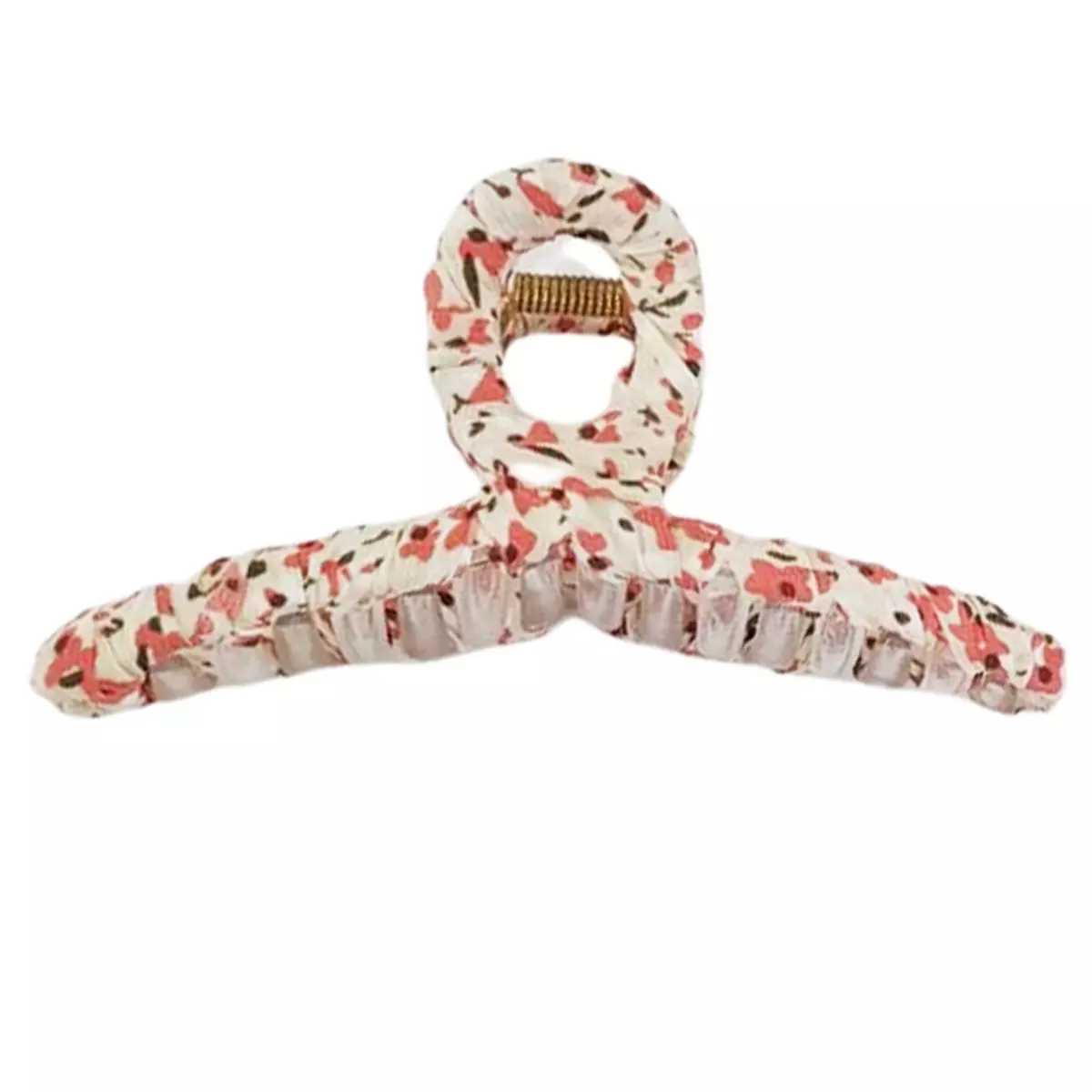 les trésors de lily Pince crabe créateur 'Liberty' rose beige 11x5 cm [R7337]