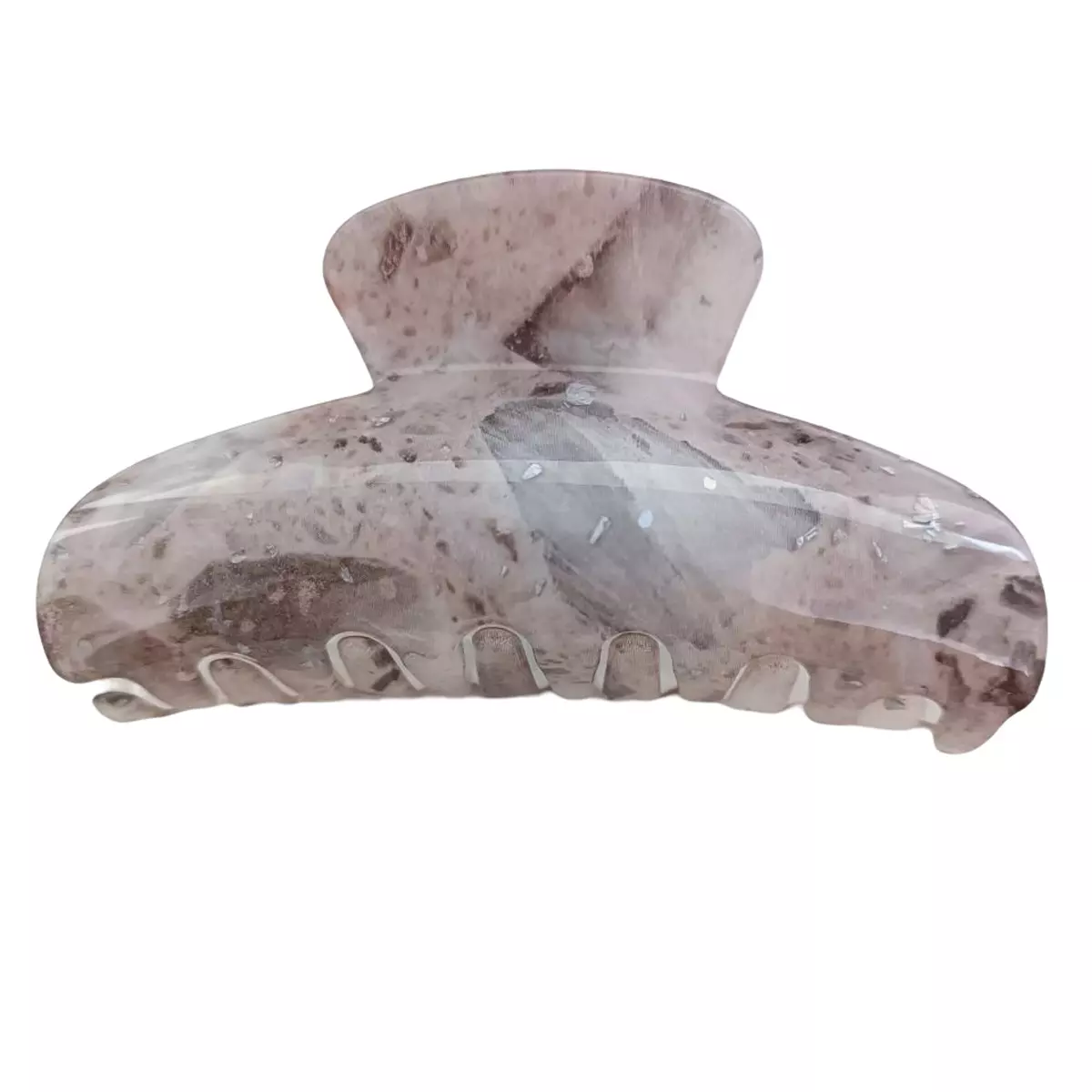 les trésors de lily Pince crabe créateur 'Scarlett' marbré gris 9x4 cm [R7629]