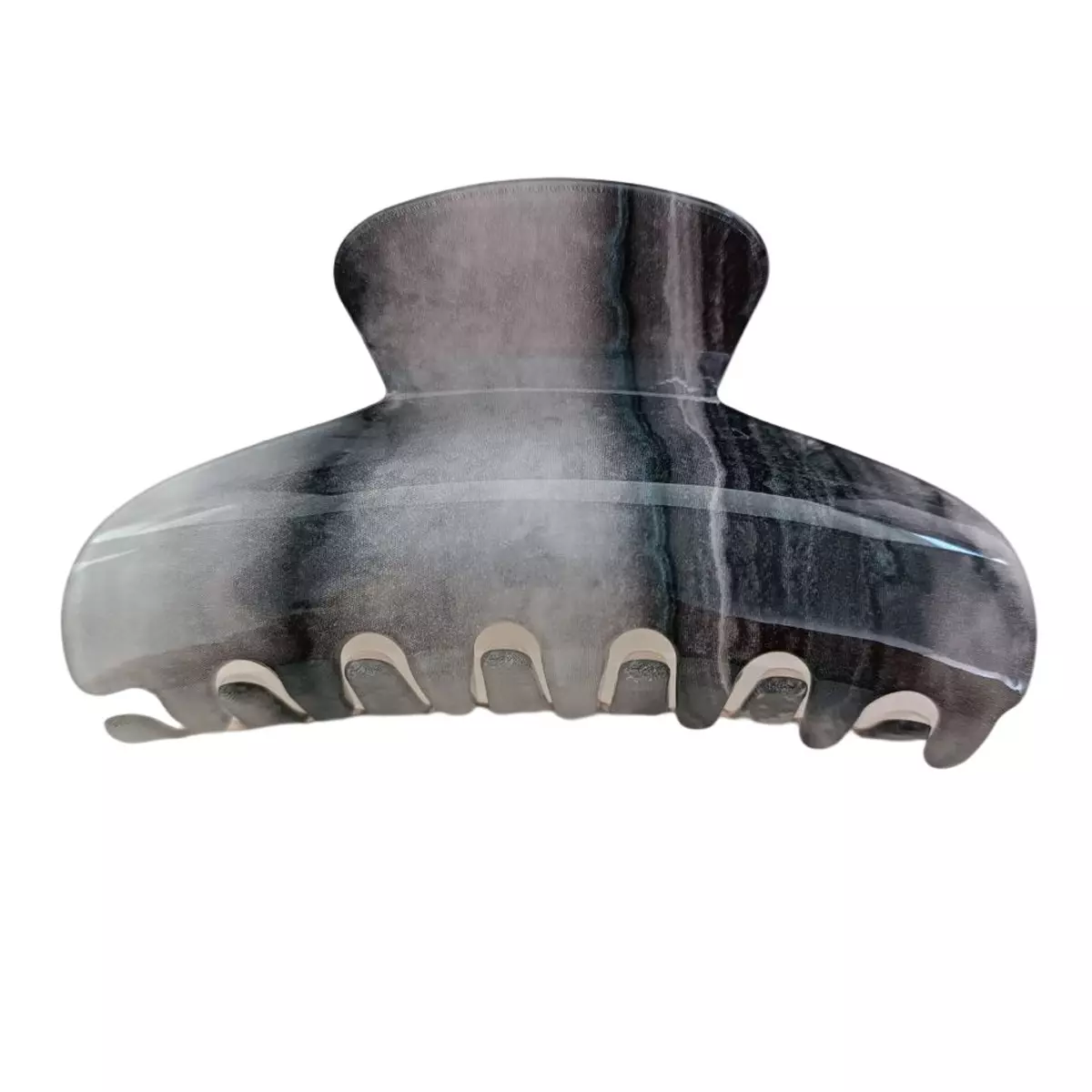 les trésors de lily Pince crabe créateur 'Scarlett' marbré gris noir 9x4 cm [R7630]