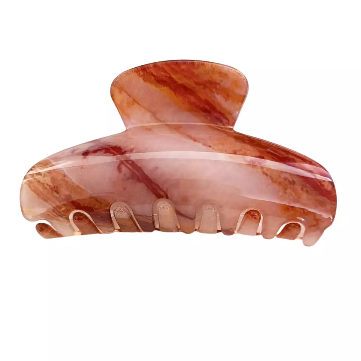 les trésors de lily Pince crabe créateur 'Scarlett' marbré marron 9x4 cm [R7628]