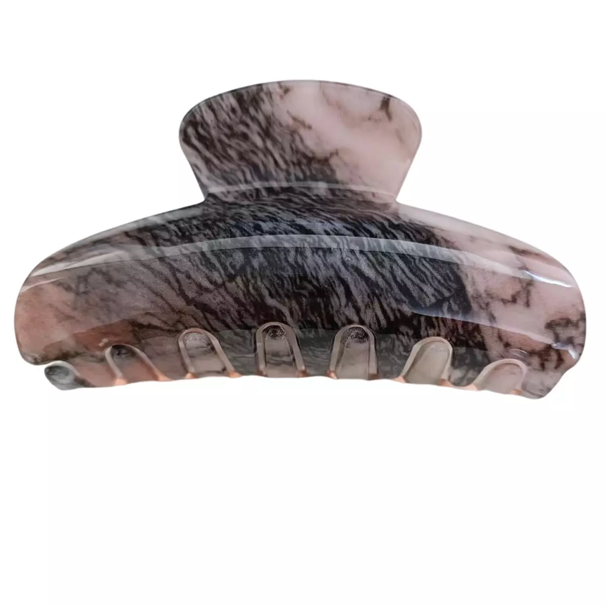 les trésors de lily Pince crabe créateur 'Scarlett' marbré noir gris 9x4 cm [R7631]