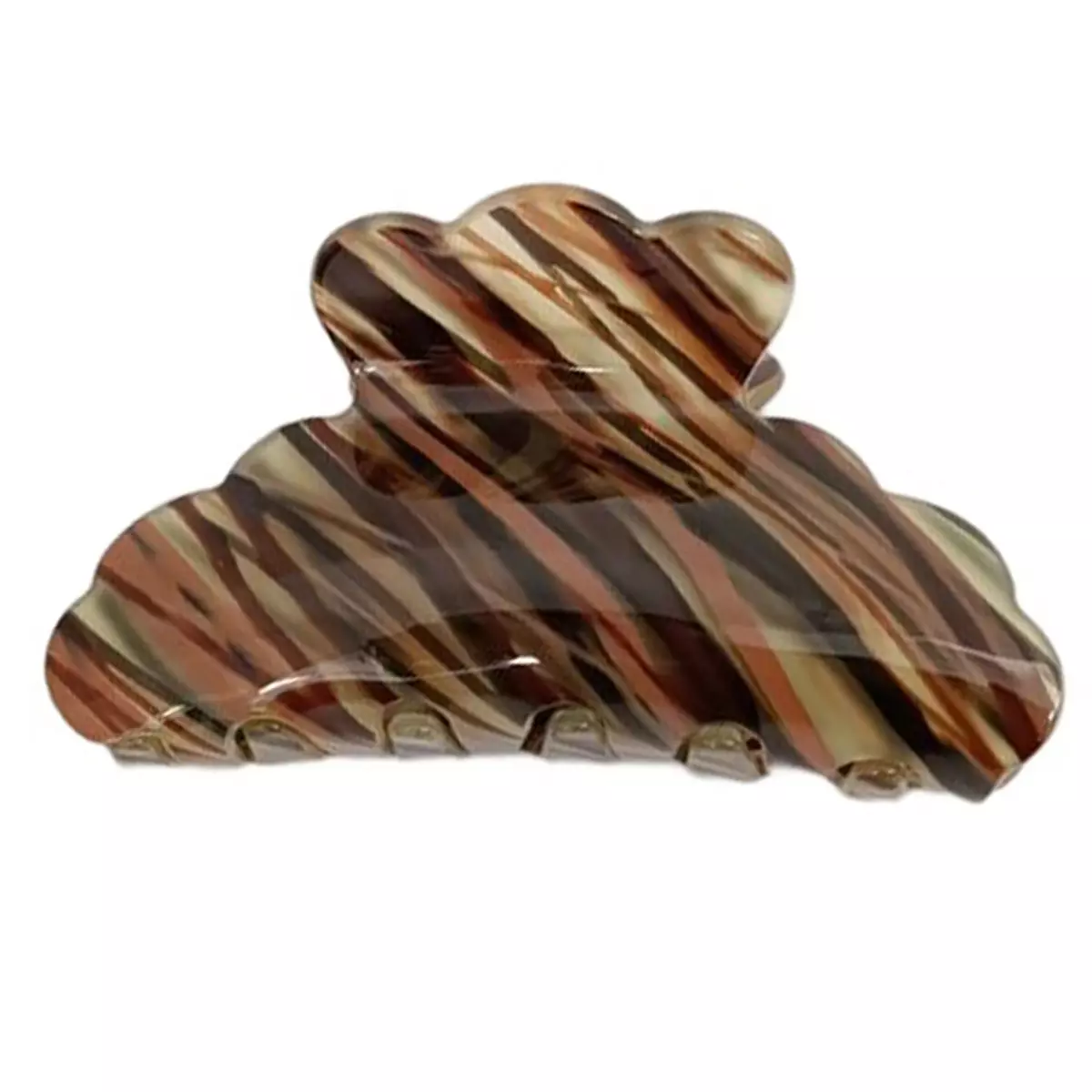 les trésors de lily Pince crabe créateur 'Scarlett' marron kaki 80x40 mm [R7327]