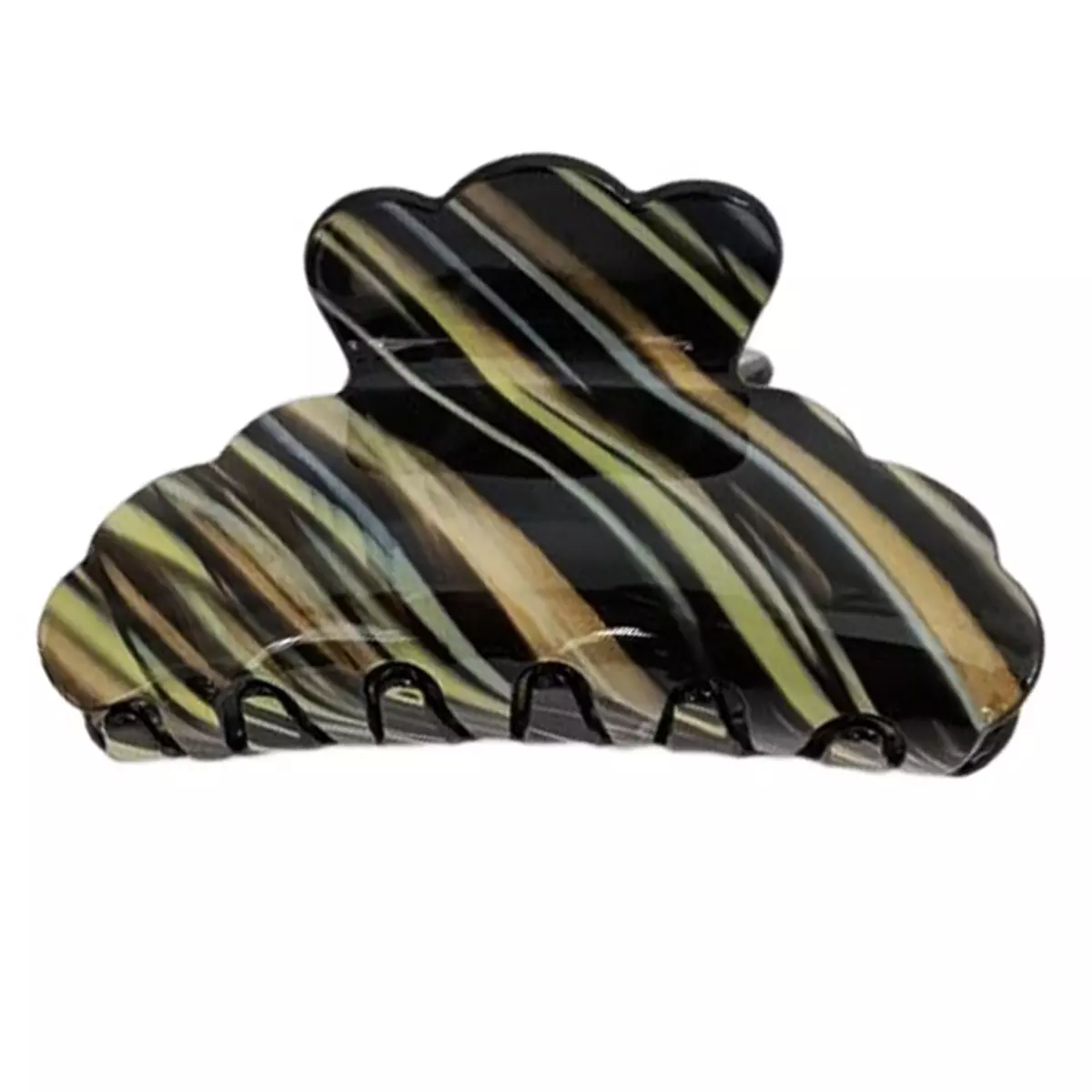les trésors de lily Pince crabe créateur 'Scarlett' noir vert 80x40 mm [R7324]