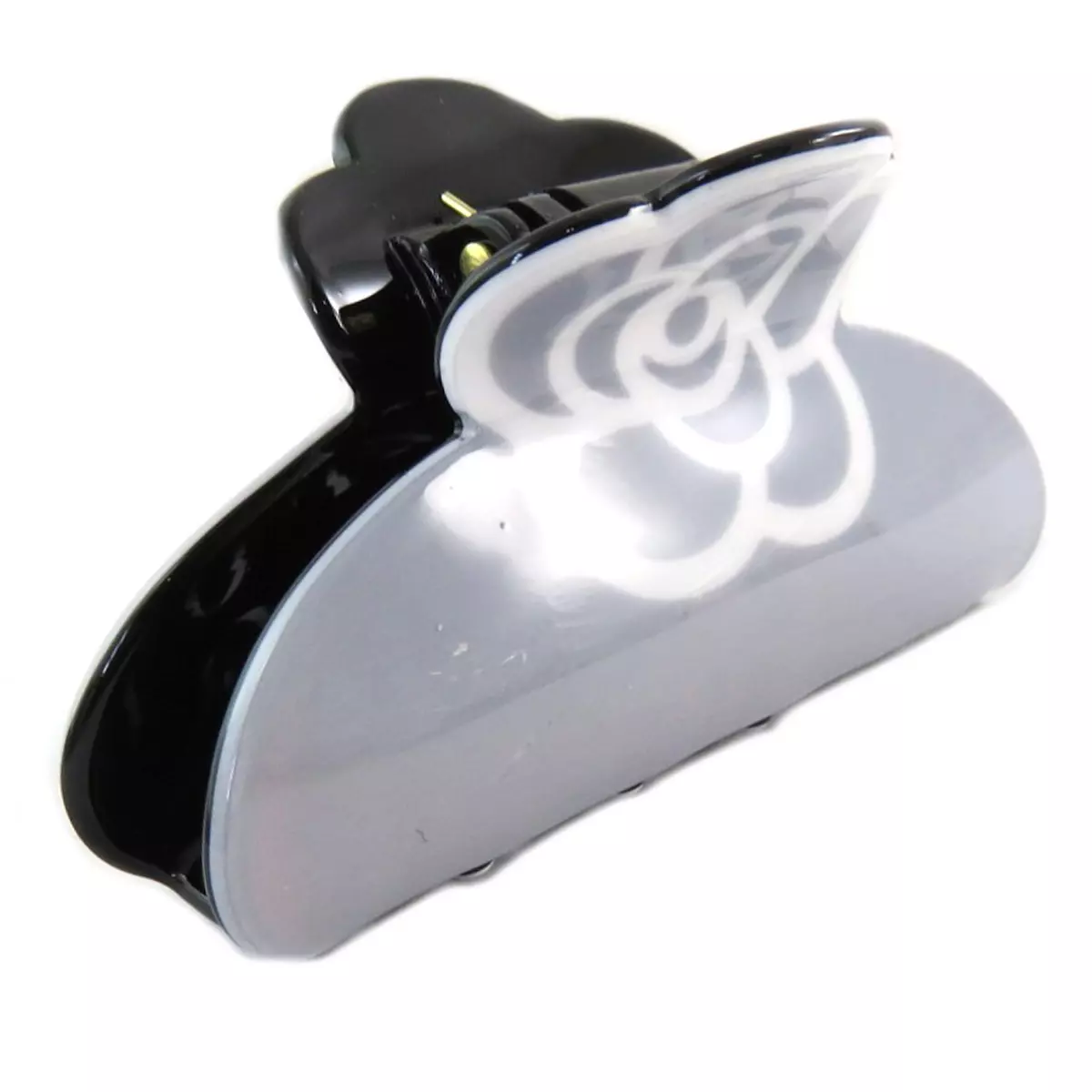 Les Trésors De Lily Pince Crabe Créateur 'Sissi' Gris (fleur) 75x40x30 Mm [Q0026]