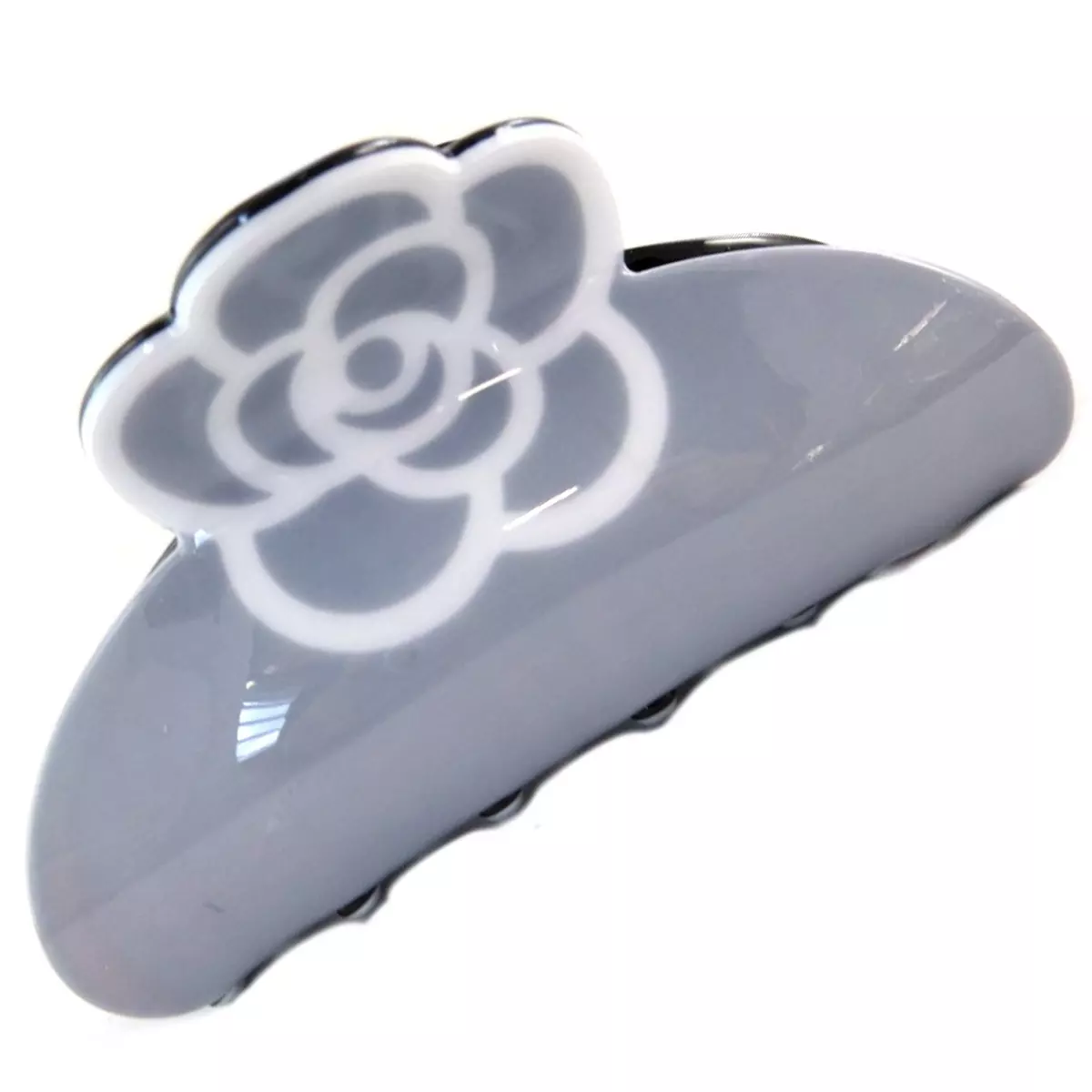 les trésors de lily Pince crabe créateur 'Sissi' gris (fleur) 75x40x30 mm [Q0026]