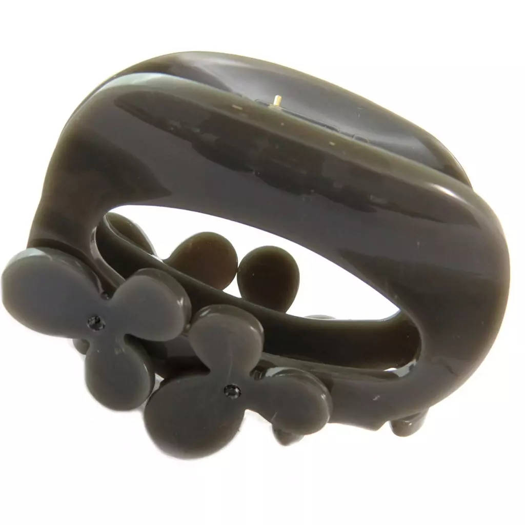 les trésors de lily Pince crabe créateur 'Sissi' gris taupe (fleur) 60x45 mm [P6312]