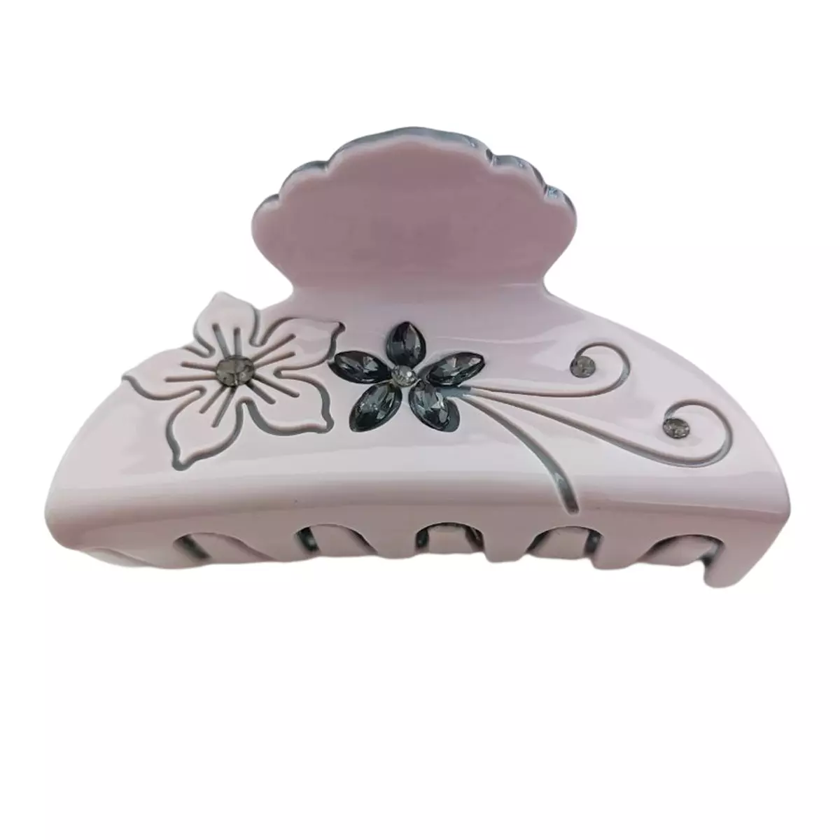 les trésors de lily Pince crabe créateur 'Sissi' violet (strass) 70x35 mm [R7639]