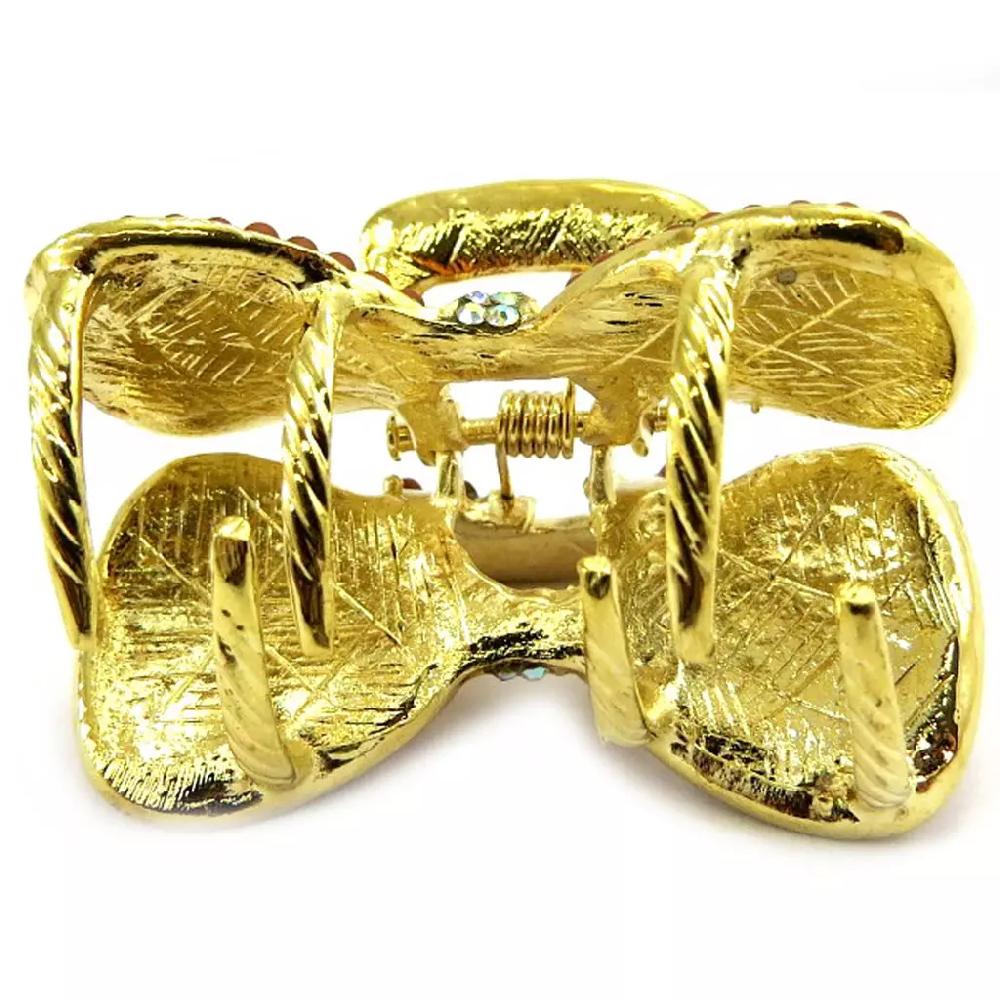 Les Trésors De Lily Pince Créateur 'Altaï' Marron Doré 46x30 Mm [L6231]