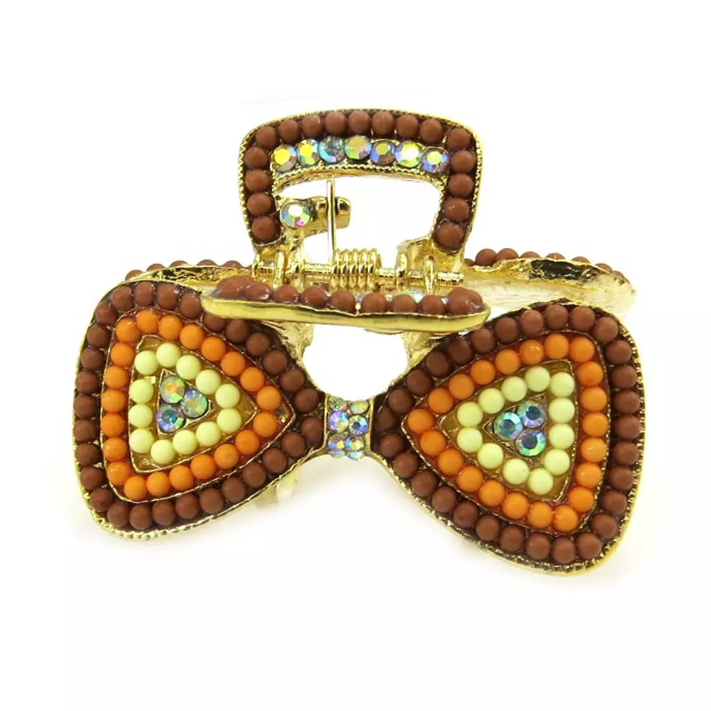les trésors de lily Pince créateur 'Altaï' marron doré 46x30 mm [L6231]